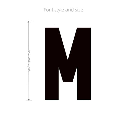 3D Mirror Acrylic Alphabet Wall Stickers – Black English Letters & Numbers for Personalized Door & Room Decor