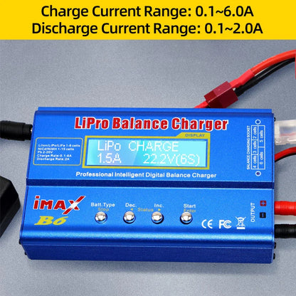 iMAX B6 80W Battery Charger – Digital Lipo, NiMh, Li-ion, Ni-Cd Balance Charger/Discharger for 1-6S RC, FPV, Airplane, Drone, Car