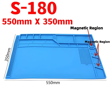 ESD Heat-Resistant Soldering Mat – Magnetic Silicone Work Pad for BGA Repair and Heat Insulation