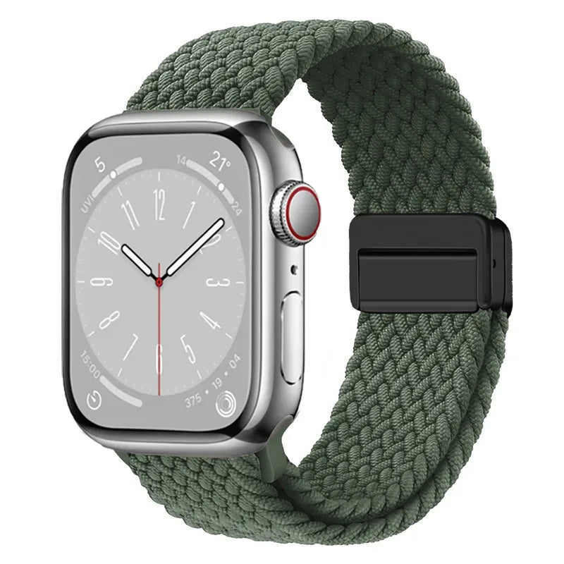 Nylon Braided Apple Watch Band - Durable Replacement Strap for Series 10/9/8/7/6/5/3 SE Ultra 49mm to 38mm
