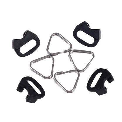 Camera Strap Triangle Split Ring Buckle Set 4Pcs — Belt Hook Replacement for Fujifilm Olympus Pentax