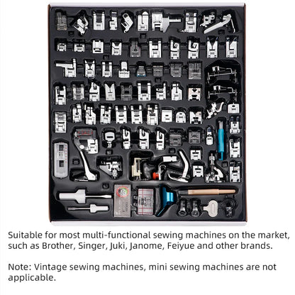 82-Piece Sewing Machine Presser Foot Set - Multifunctional Professional Accessories Kit