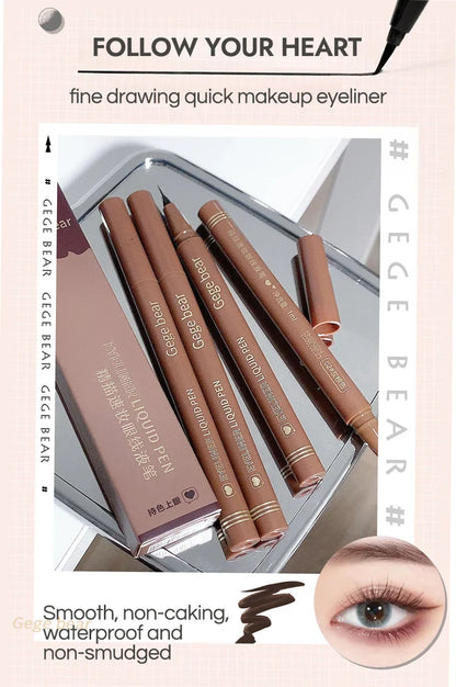 Gege Bear Liquid Eyeliner Pen – Waterproof, Smudge-Proof, Fast & Precise Makeup with Quick Drying Formula