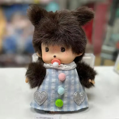 15cm DIY Monkey Plush Doll – Kawaii Dress-Up Pendant for Schoolbag, Cute Christmas & Children’s Gift