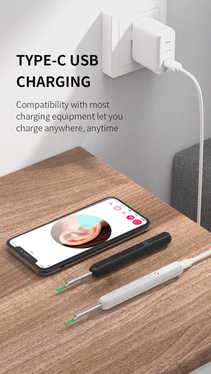 2025 Wireless Smart Earpick – HD Camera Ear Wax Cleaner with 6 LED Lights for iOS & Android