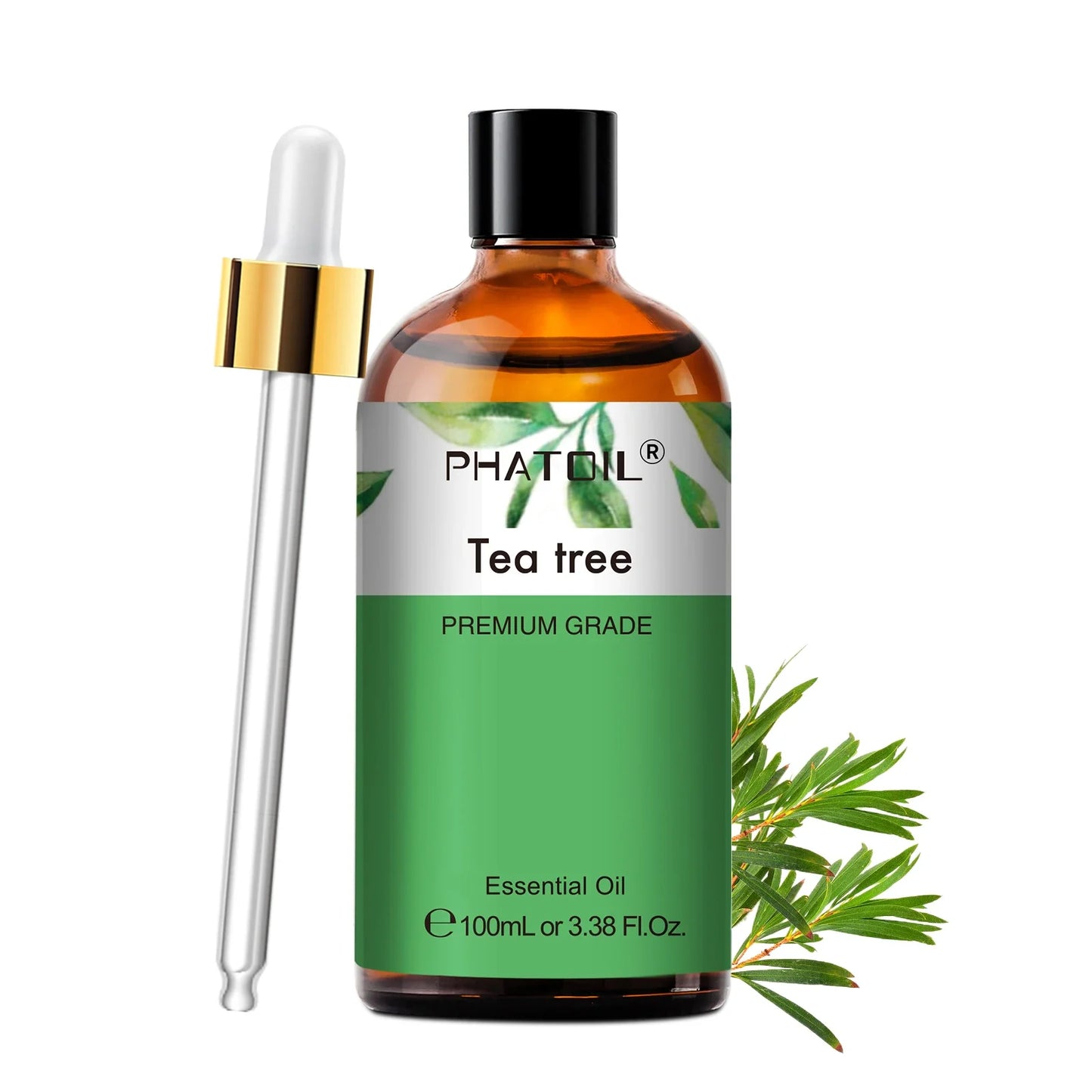 PHATOIL 100ml Aromatherapy Essential Oil Set – Lavender, Rose, Vanilla, Eucalyptus, Sandalwood & Pine Needles for Diffusers & Candle Making