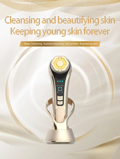 New RF Facial Lifting & Firming Beauty Device - EMS Microcurrent Rejuvenation, Home Face Care Tool, Perfect Gift Idea        4o
