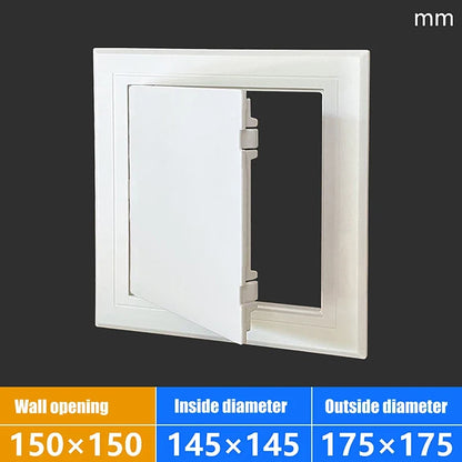 ABS Access Panel Door - White Push Type Inspection Hatch Cover For Wall, Ceiling & Maintenance Openings