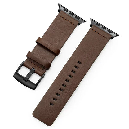 High-Quality Leather Band Strap for Apple Watch - Fits Ultra 2, Series 9/8/7/6/SE/5/4, Available in 49mm, 45mm, 44mm, 41mm, 40mm