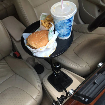 Car Food Tray with Clamp Bracket - Folding Dining Table Drink Holder, Back Seat Water Cup Holder, Car Swivel Tray Pallet