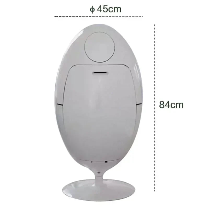 Dinosaur Egg Design Trash Can – Large Capacity Cartoon Garbage Bin for Kitchen & Room Food Waste Disposal