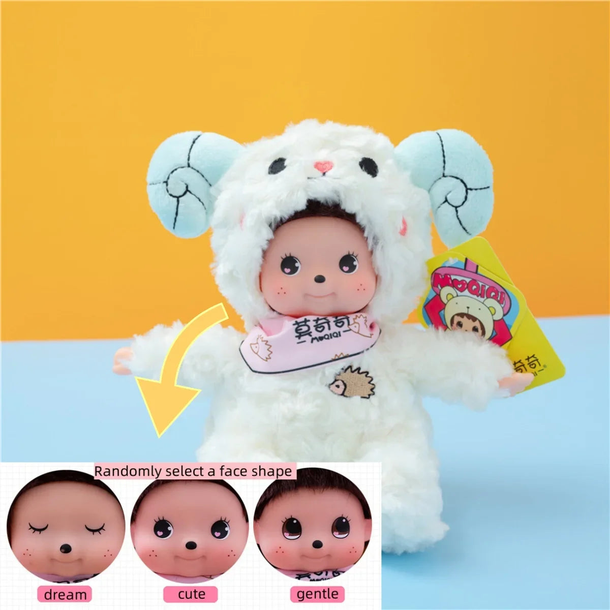 18cm Mochich Vinyl Plush Toy – Transformable Dolphin, Aries Bear & Crab with Removable Hat, Cute Gift for Kids & Lovers