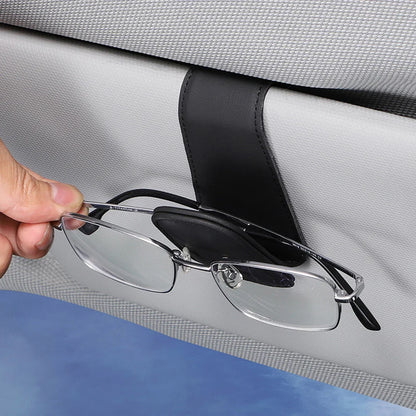 Universal Car Sun Visor Glasses Box - Sunglasses Clip Card Ticket Holder Stand, Eyeglasses Fastener Pen Case Car Accessories