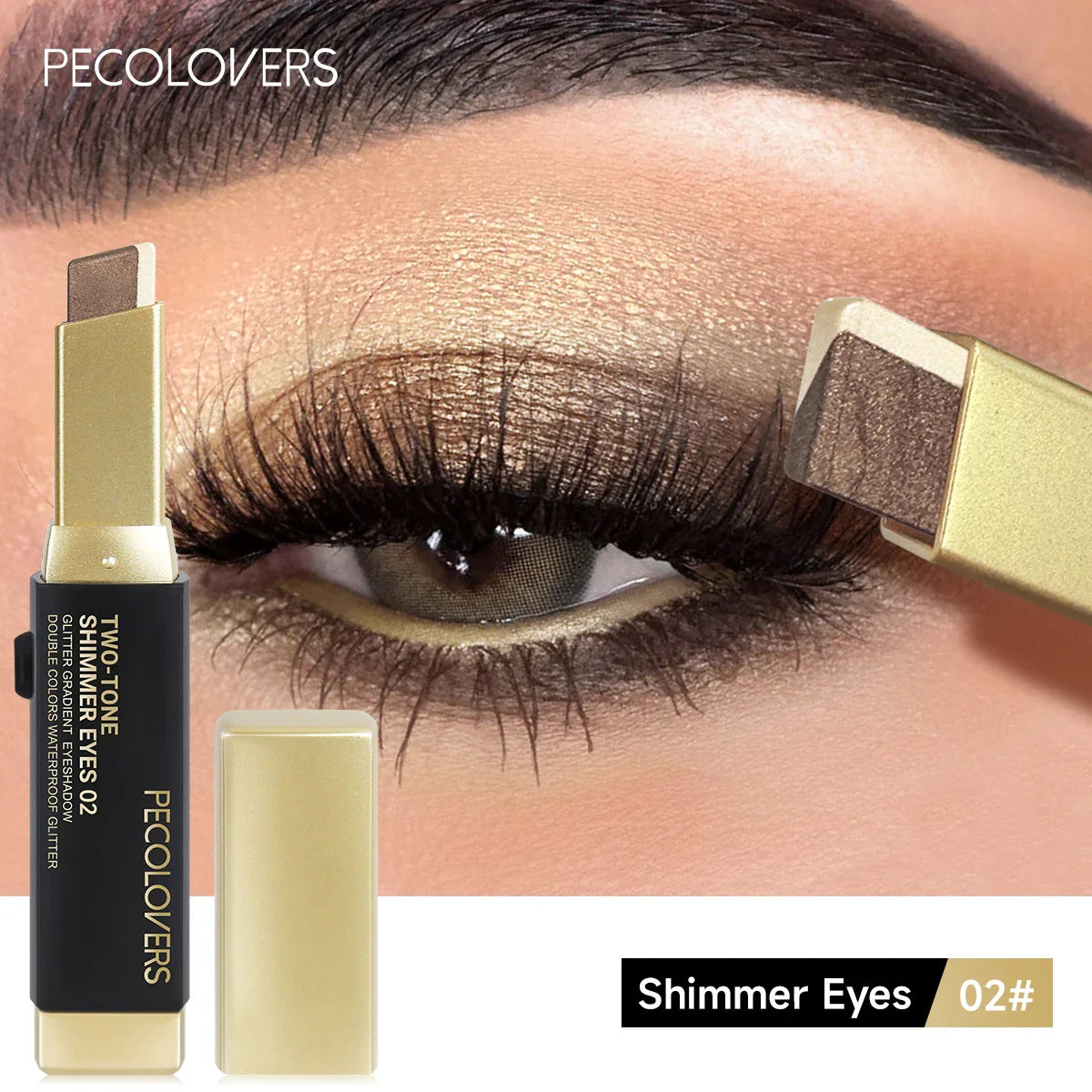 Double Color Eyeshadow Stick – Waterproof Long-Lasting Glitter & Metallic Shimmer Highlight Eye Makeup Pen