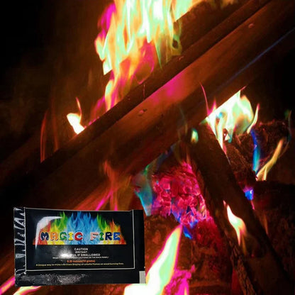 10-Pack Color Changing Fire Packets – Non-Toxic Powder for Bonfires, Fire Pits & Fireplaces