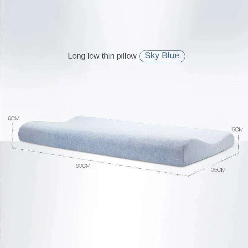 Memory Cotton Neck Pillow — Ultra-Thin, Low Profile, Spinal Support & Anti-Fall Breathable Pillow