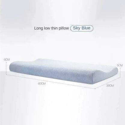 Memory Cotton Neck Pillow — Ultra-Thin, Low Profile, Spinal Support & Anti-Fall Breathable Pillow