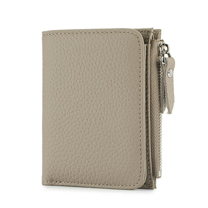 Women’s Genuine Leather Slim Wallet — RFID Blocking Bi-Fold with Card Holder & Coin Pocket