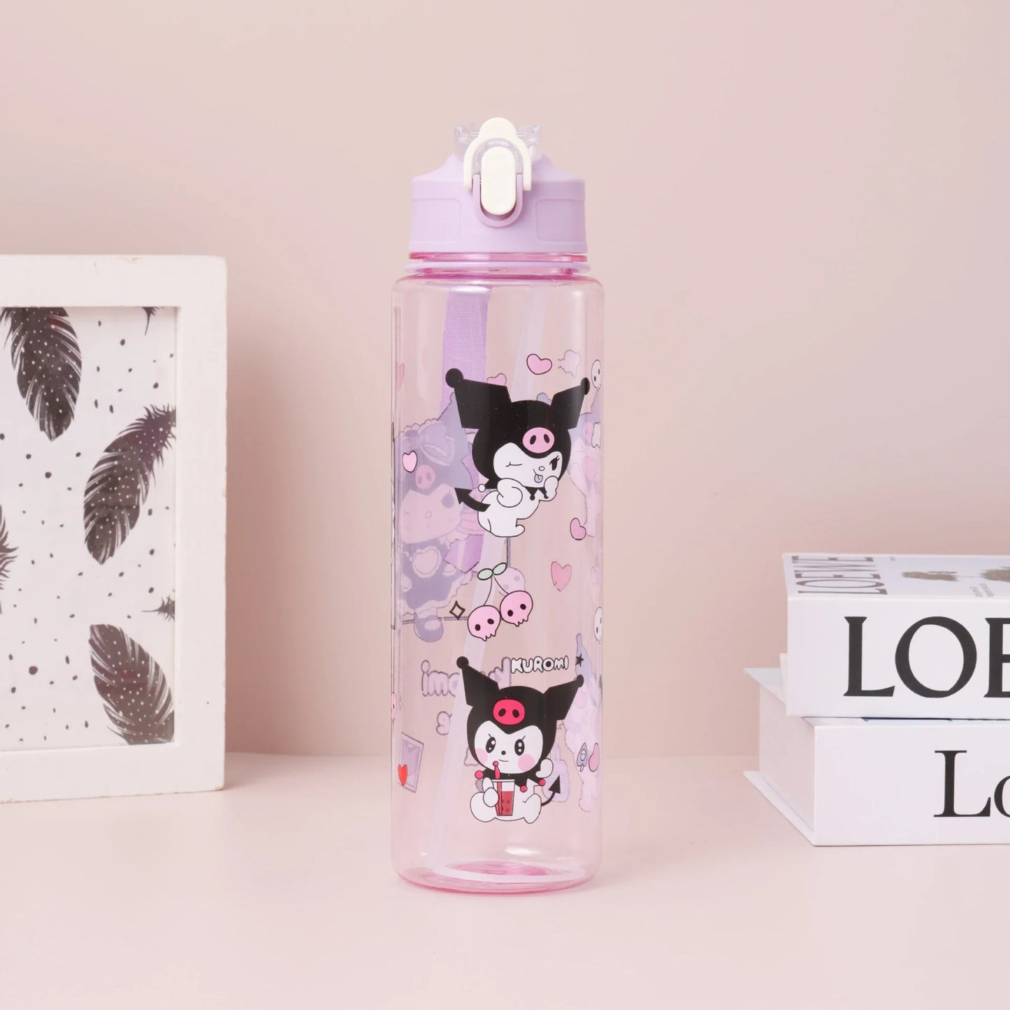 800ML Hello Kitty Water Cup — Kawaii Kuromi, Melody & Cinnamoroll Pop-Up Outdoor Bottle, Large Capacity, Perfect Kid Gift