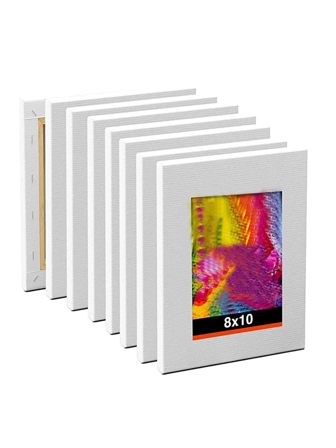 8x10" Cotton Artist Canvas Board – Primed White Painting Canvas for Acrylic Pouring & Oil Paint