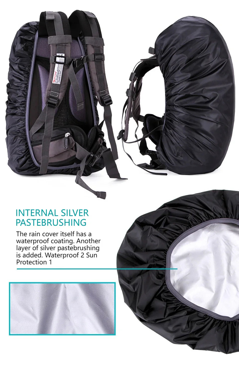 KoKossi 25-80L Backpack Rain Cover – Waterproof Outdoor Sports, Hiking, Cycling & Camping Bag Protector for Men & Women