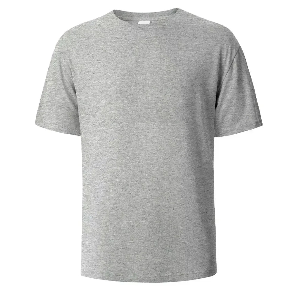 Heavyweight 100% Cotton T-Shirt - Thick Knit Round Neck Short Sleeve Tee 500/300g