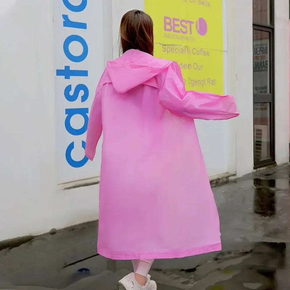 Waterproof Adult Raincoat – Lightweight, Portable, Reusable Poncho for Travel, Outdoor & Fashion Rainwear