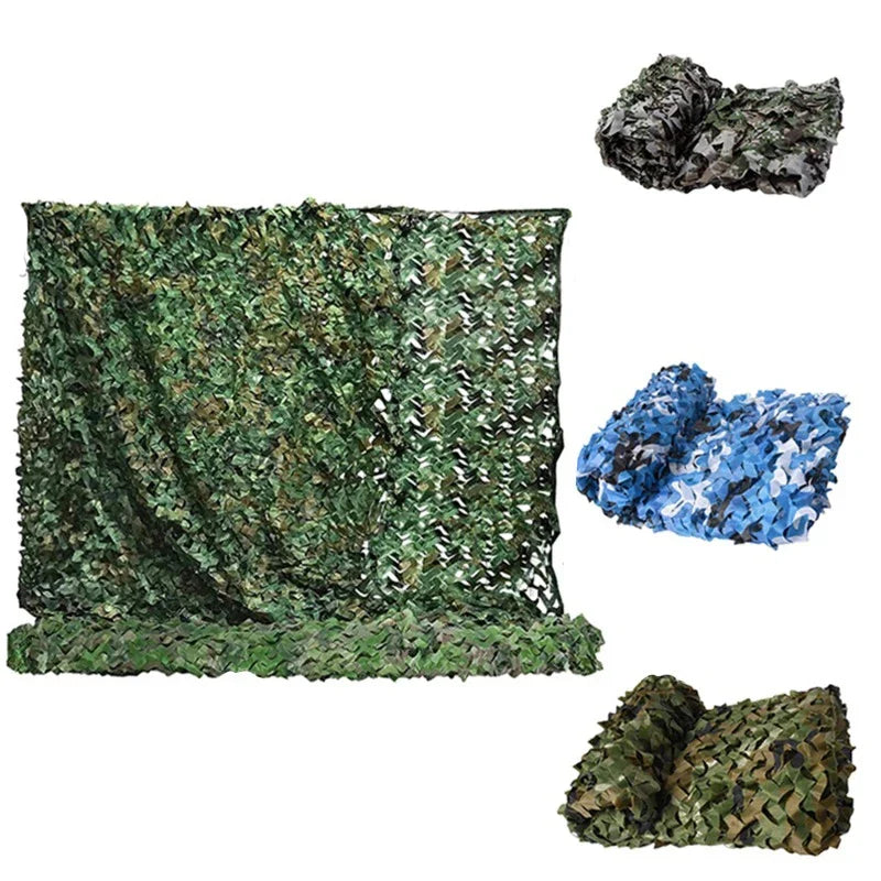 Camouflage Hunting Net - Outdoor Shade Mesh for Car Tent Awning, Sun Protection & Forest Concealment
