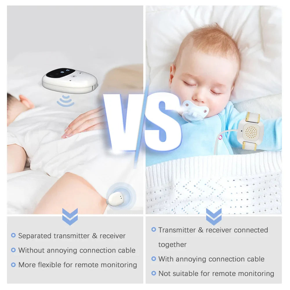 Wireless Bedwetting Alarm with Receiver - Pee Alarm for Kids, Potty Training & Elder Care (10-20M Range, Vibration Reminder)