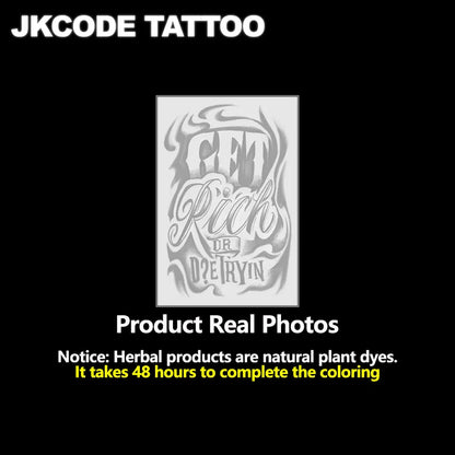Semi-Permanent Temporary Tattoos - Waterproof Realistic Graffiti, Totem, Hip-Hop & Plant Design Body Art