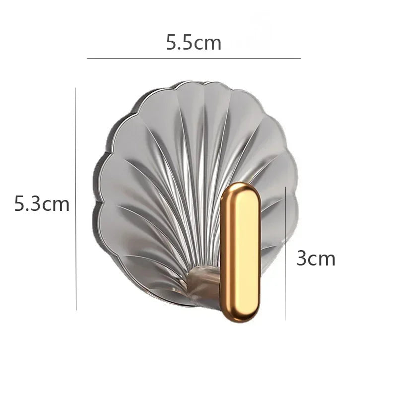Strong Sticky Luxury Wall Hooks: Easy Install Coat Hanger Rack for Clothes, Towels, Bags, Keys, and More (1/2/4 Pieces)