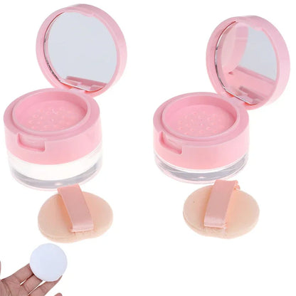 Portable Mini Loose Powder Container 3g/5g – Empty Cosmetic Jar with Sieve & Mirror Travel Makeup Case