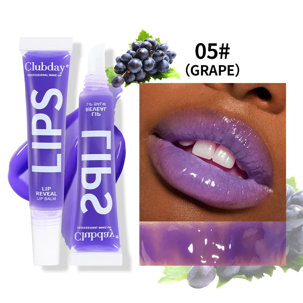Clubday 9-Color Lip Balm Set – Moisturizing Fruit Lip Oil with Mirror, Long-Lasting Hydrating Lip Gloss