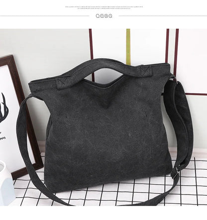 Women’s Tote Bag – Casual Canvas, Large Capacity Designer Handbag, Letters Shoulder & Crossbody Luxury Big Shopper Bag