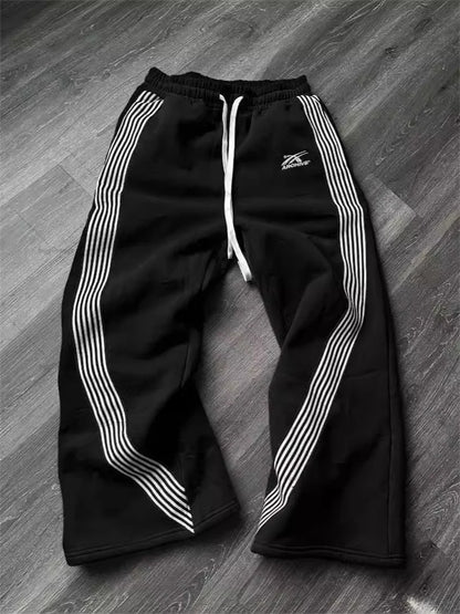 Y2K Gray Wide-Leg Cargo Pants - Vintage Tactical Drawstring Jogger Streetwear for Men & Women