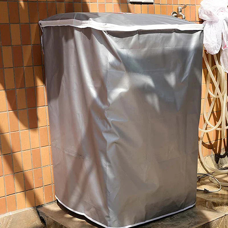 Waterproof Polyester Washing Machine Cover – Dustproof Top Load Dryer Protector with Sunproof Silver Coating
