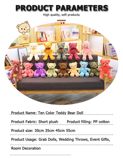 Cute Teddy Bear Plush Toy — Soft Stuffed Animal, Kawaii Cat & Baby Sleeping Plush for Kids, Girls, Home Decor & Gift