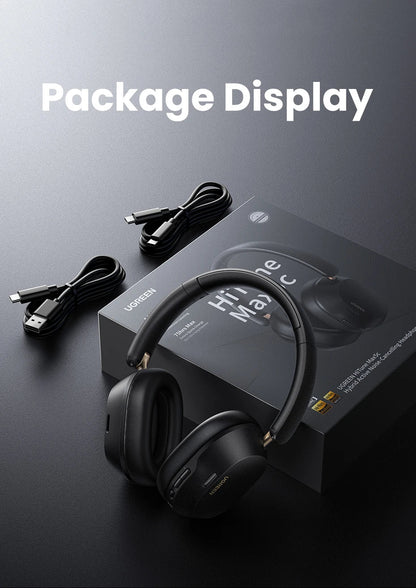 UGREEN Choice Max5c Wireless Bluetooth Headphones — 43dB ANC, Hi-Res LDAC, 75H Battery & Spatial Audio Earbuds