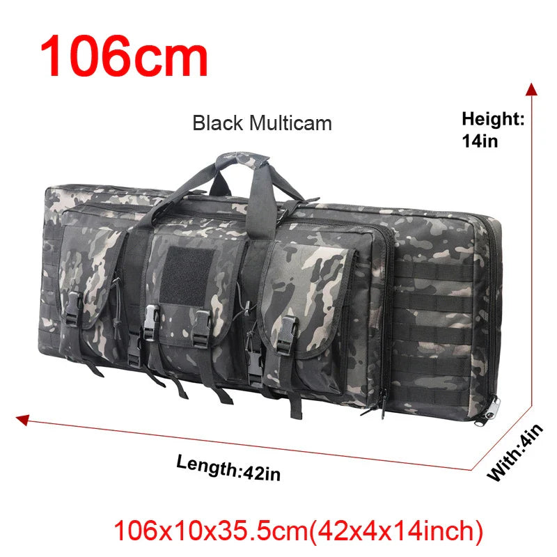 LQARMY Tactical Double Rifle Case – Molle Backpack Gun Holster for Hunting, Sniper & Airsoft (32/38/42/48 inch)