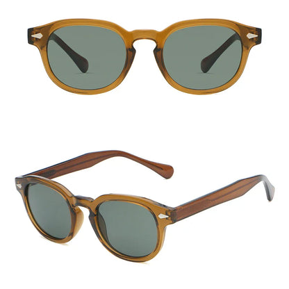 CATERSIDE Retro Round Sunglasses — Luxury Punk Pin Temple Shades for Men & Women, Sports, Leisure & Party UV400 Eyewear