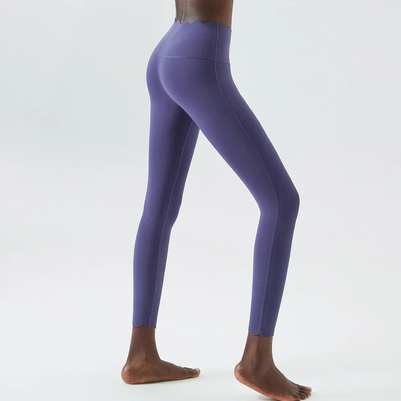 Women’s High Waist Sports Leggings – Solid Color Soft Yoga Pants & Breathable Gym Tights