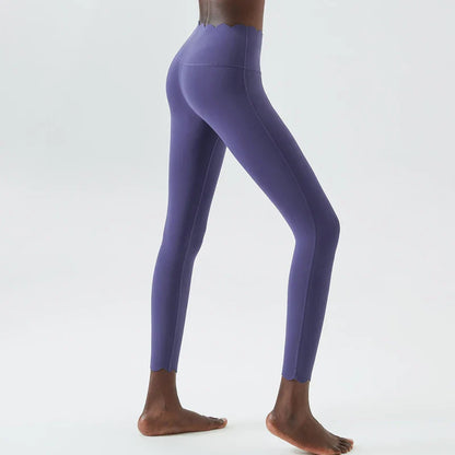 Women’s High Waist Sports Leggings – Solid Color Soft Yoga Pants & Breathable Gym Tights