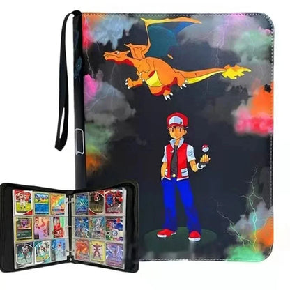 400PCS Pokémon Album Binder – PU Zipper Photo Card Holder for Trading Cards, Letters, and Collectible Hobby Folder