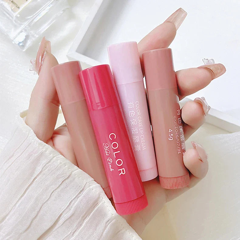 Cute Red Tint Lipstick Set – Moisturizing Colored Lip Balm with Anti-Drying & Fade-Resistant Lip Care Cosmetics