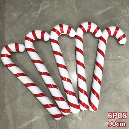 Giant Banana Inflatable Christmas Decoration 2025 – Candy Cane Lollipop Balloon Party Props for Home, Bar & Holiday Atmosphere Decor