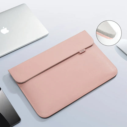 PU Leather Laptop Sleeve — Protective Bag Case for MacBook Air/Pro 13-16", Xiaomi, Huawei, Dell, HP, ASUS 14-15.6 Inch Notebooks
