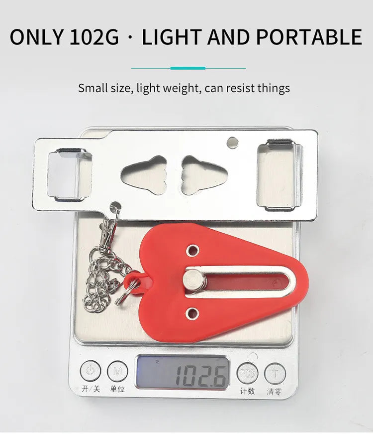 Double Hole Portable Door Lock - Metal Safety Latch for Home, Hotel, and Room Security - Anti-Theft Lock
