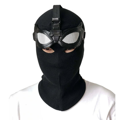 Peter Parker Spider-Man Cosplay Mask – Black Stealth Suit Helmet for Halloween & Party