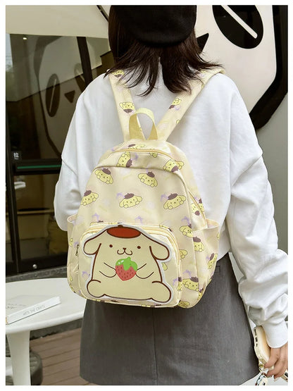 Anime Cartoon Kuromi, Melody & Cinnamoroll Backpack – Kawaii Canvas Schoolbag for Boys & Girls, Hello Kitty Fashion Kids Backpack