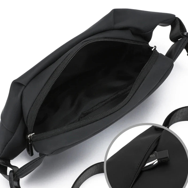 Men’s Minimalist Waterproof Waist Bag - Stylish Crossbody Fanny Pack for Running, Jogging, and Outdoor Sports